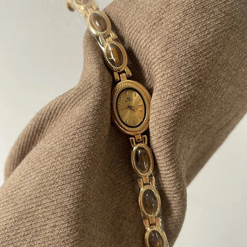 Aubrette Elegant Jade Bracelet Watch - Image 3