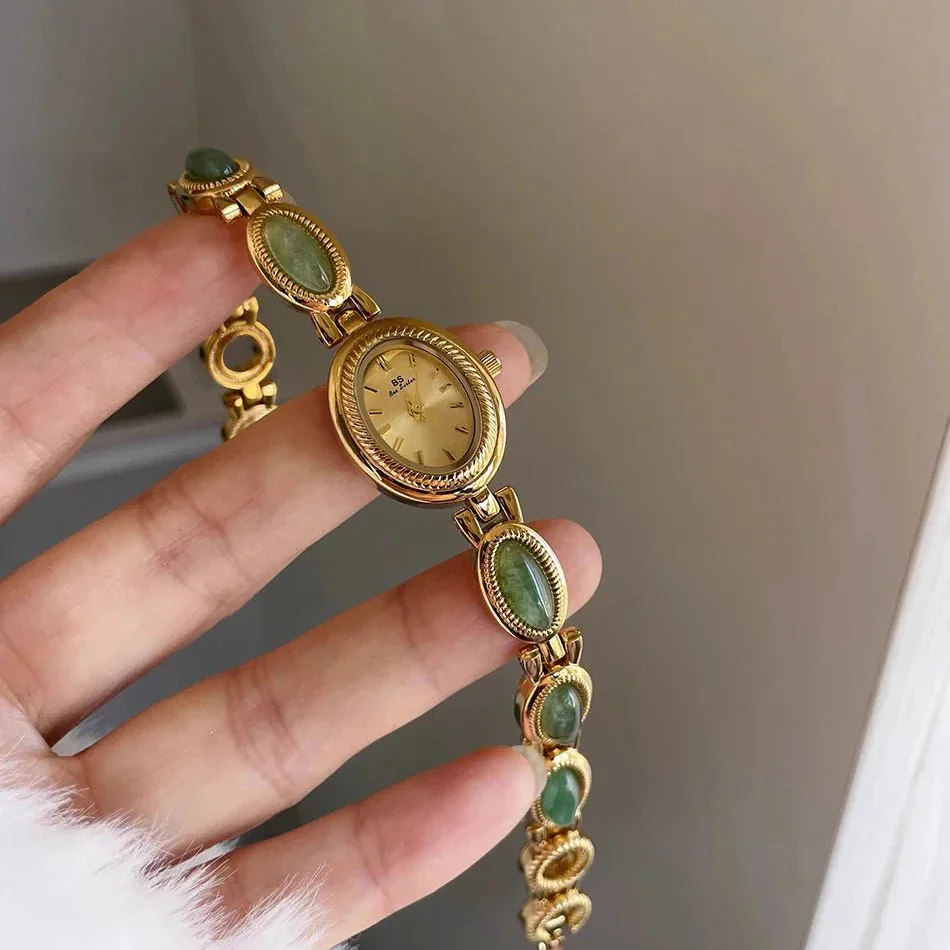 Aubrette Elegant Jade Bracelet Watch - Image 5