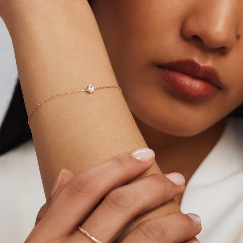 Cléa Moissanite Stone Bracelet | Gold 14k - Image 5
