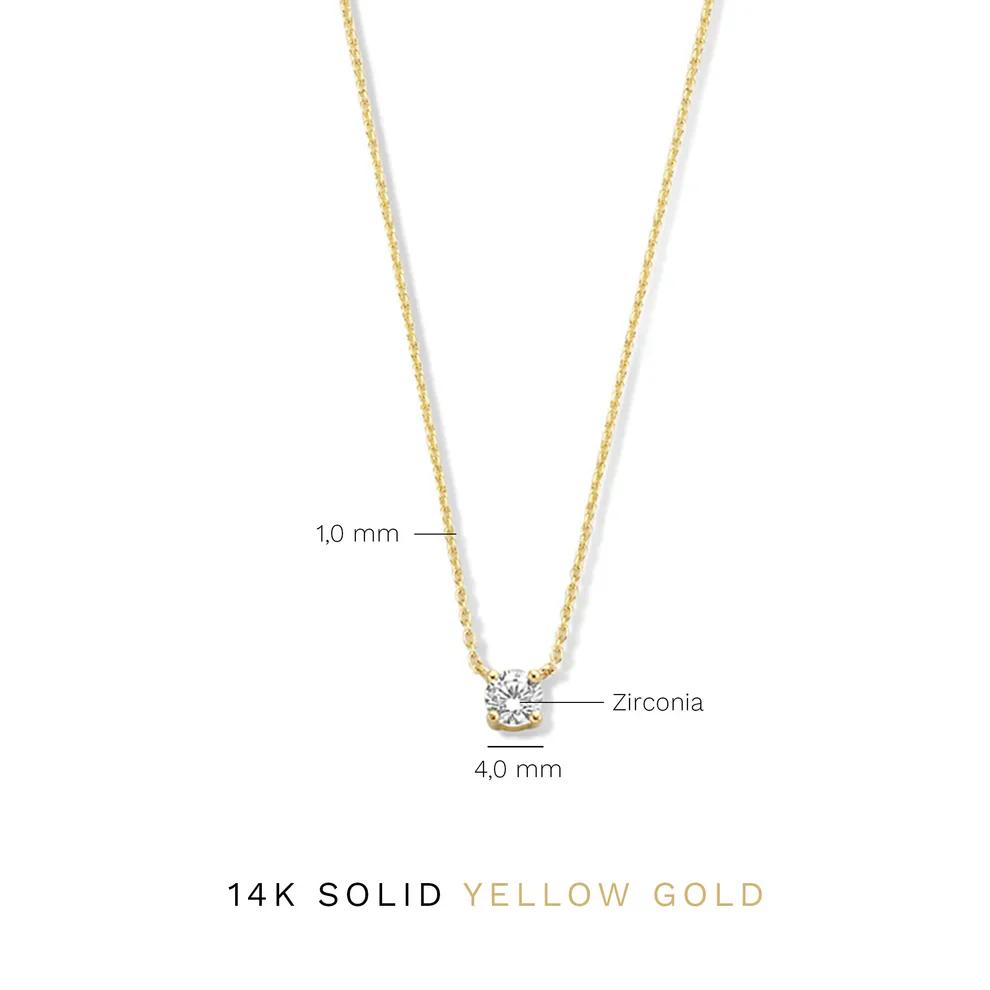 Cléa Moissanite Stone Necklace | Gold 14k - Image 6