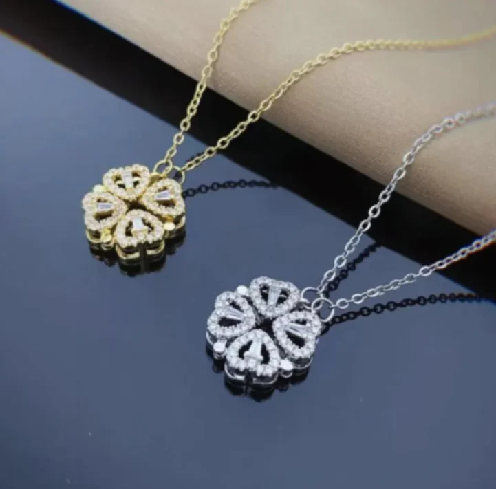 Clover Diamond Necklace Set - Image 3