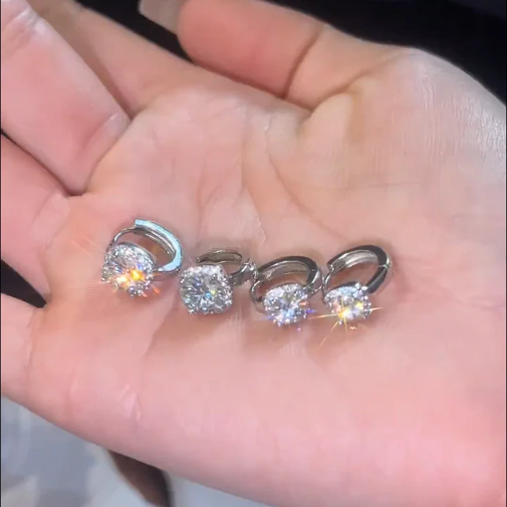 Contour square earrings | White Gold 18k - Image 3