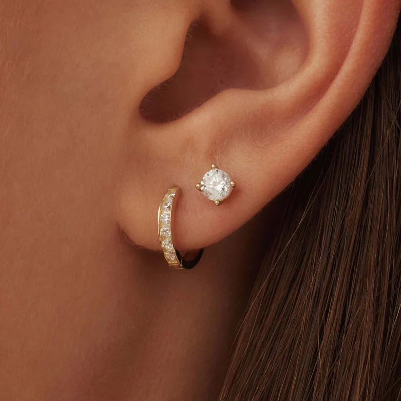 Dara Brillane Stone Earrings Set | Gold 14k - Image 5