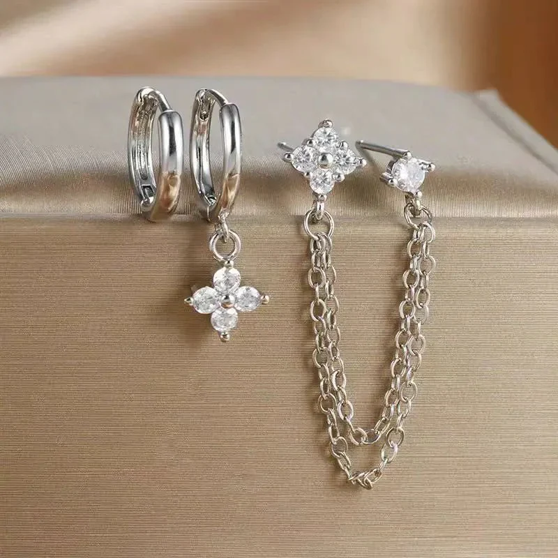 Diantha Floral Hoop Earring Set - Image 3