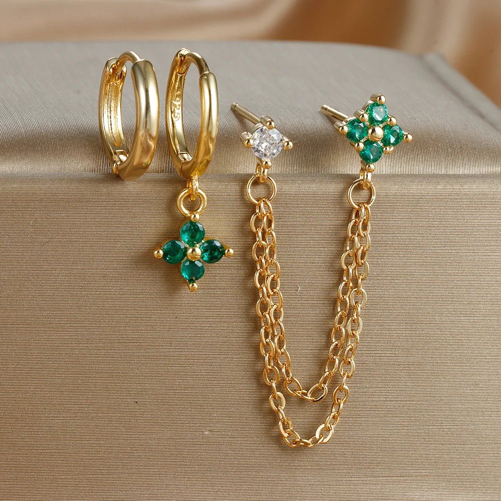 Diantha Floral Hoop Earring Set - Image 4