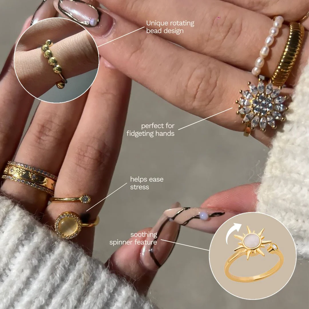 Ellis Anxiety Spinner Ring Set - Image 4
