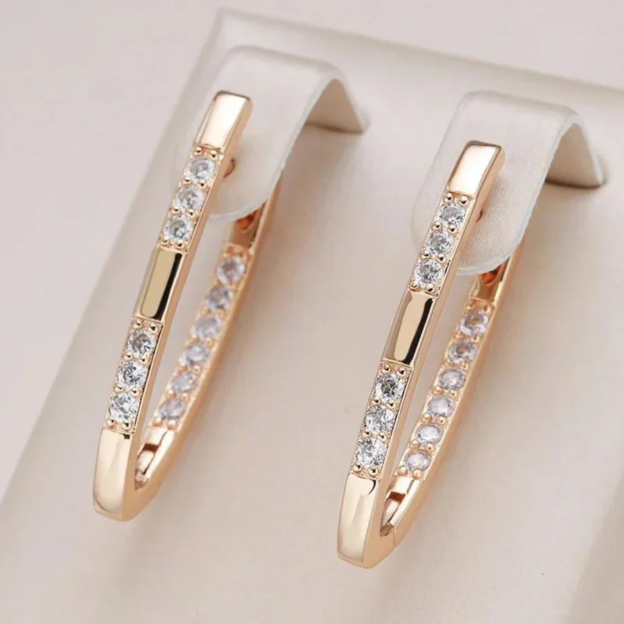 Exquisite Zirconia Earrings | White Gold 16k - Image 3