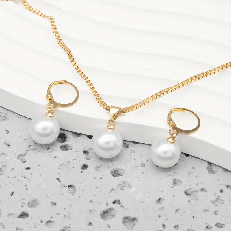 Golden Grace Pearl Jewelry Set | Gold 18k - Image 3