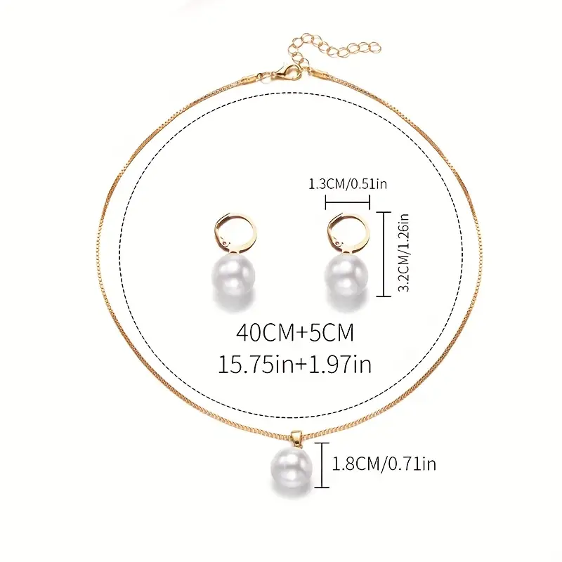 Golden Grace Pearl Jewelry Set | Gold 18k - Image 9