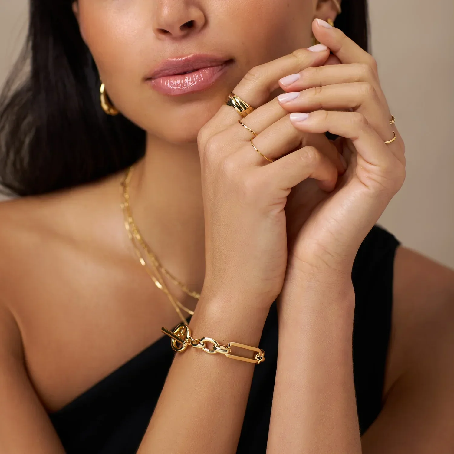 Link T-Bar Bracelet | Gold 16k - Image 3