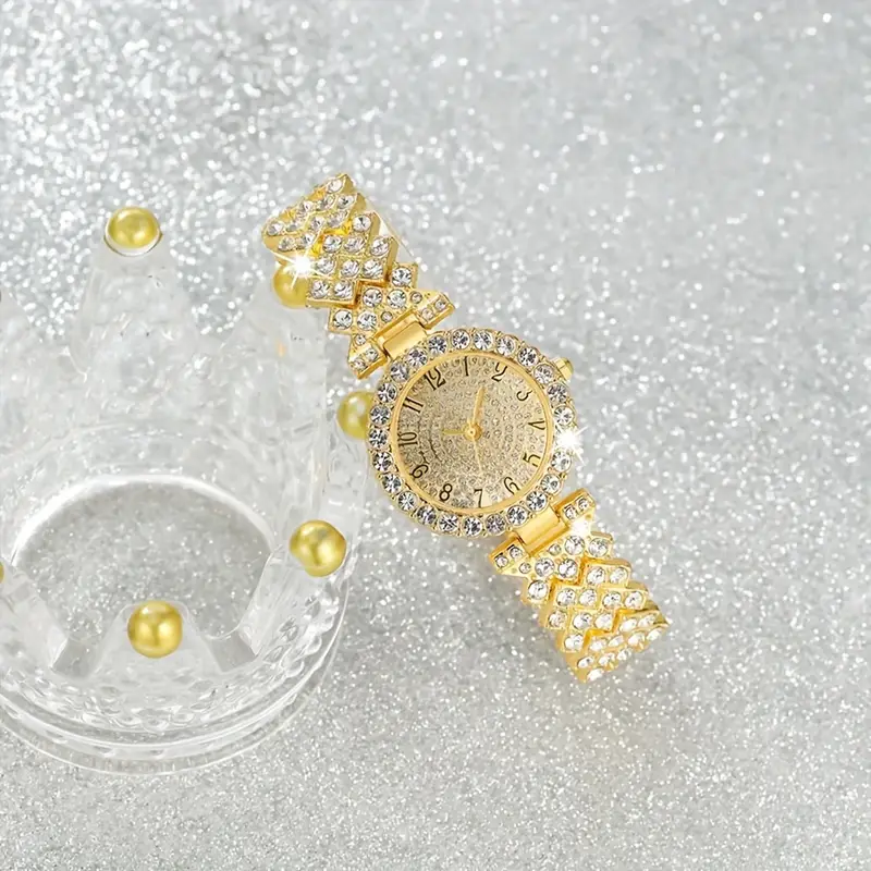 Luxe Radiance Gold Watch & Bracelet Set | Gold 18k - Image 3