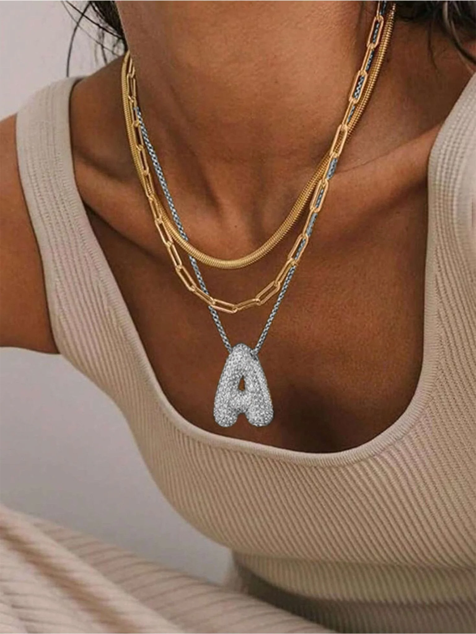 The Pave Letter Necklace - Image 13