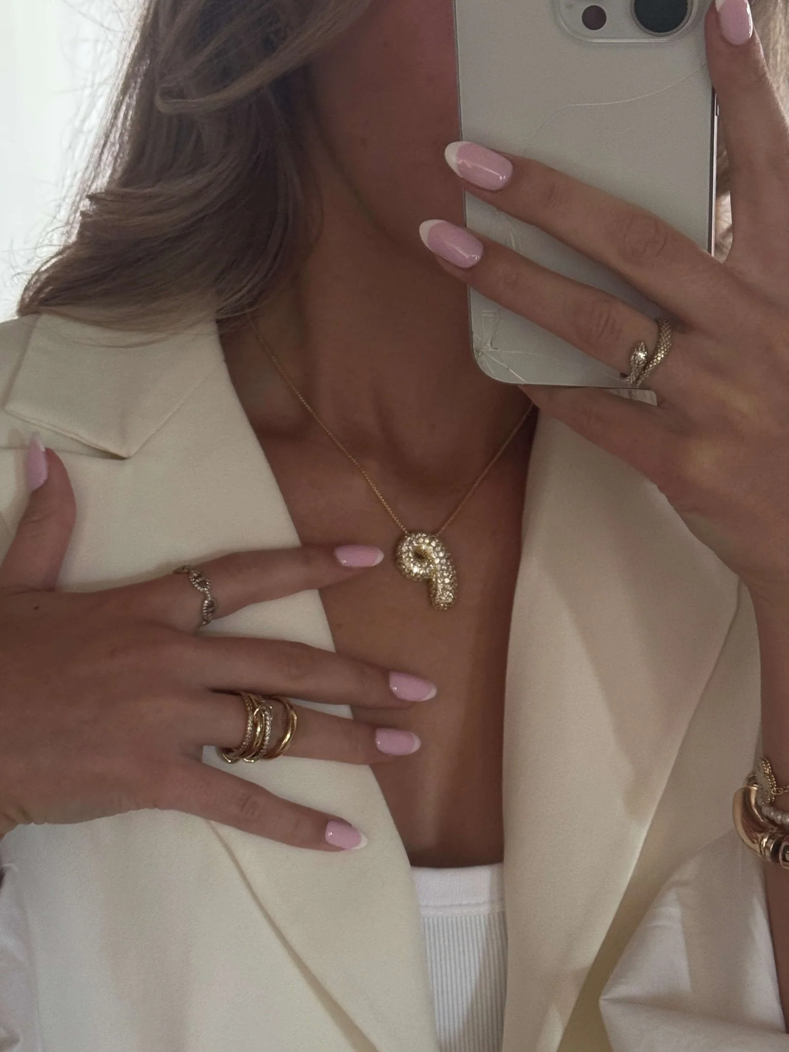 The Pave Letter Necklace - Image 4